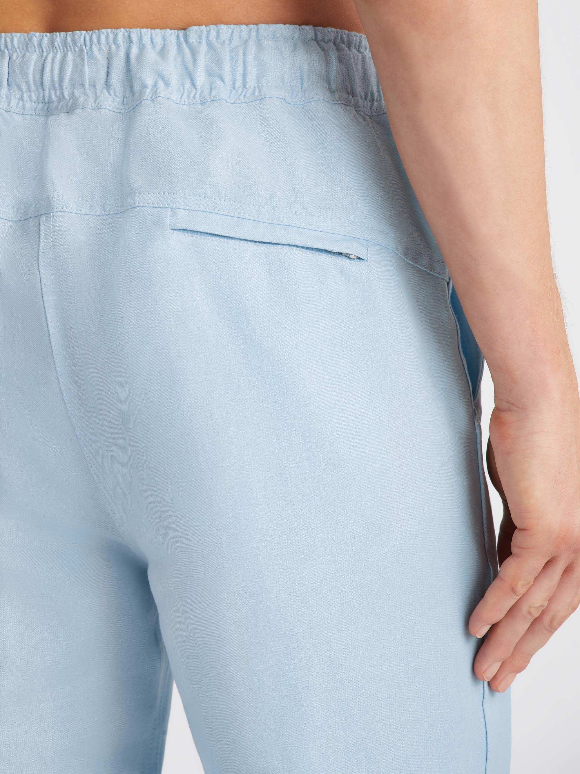 Men's Trousers Sydney 2 Linen Blue - 7