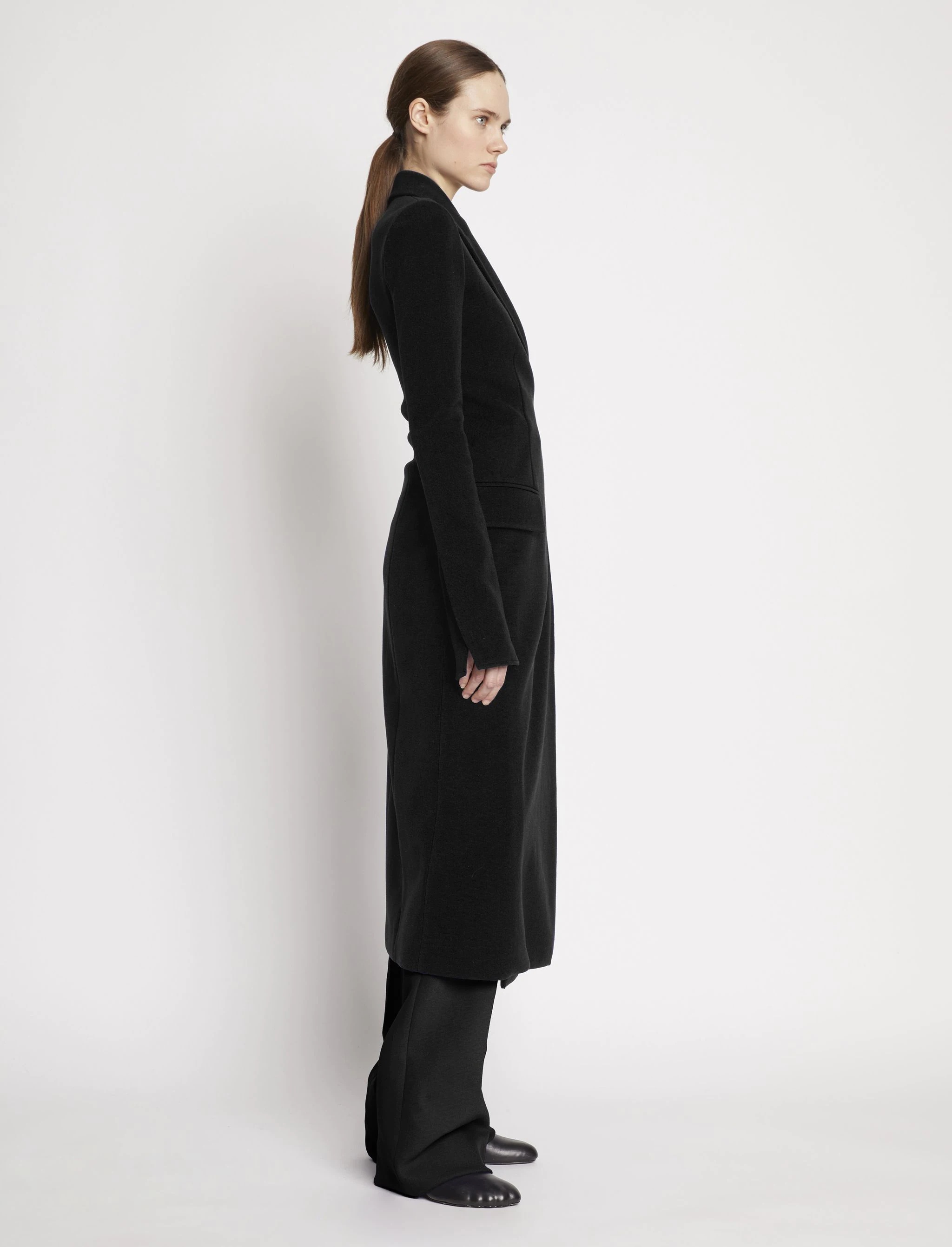 Bi-Stretch Crepe Wrap Coat - 3