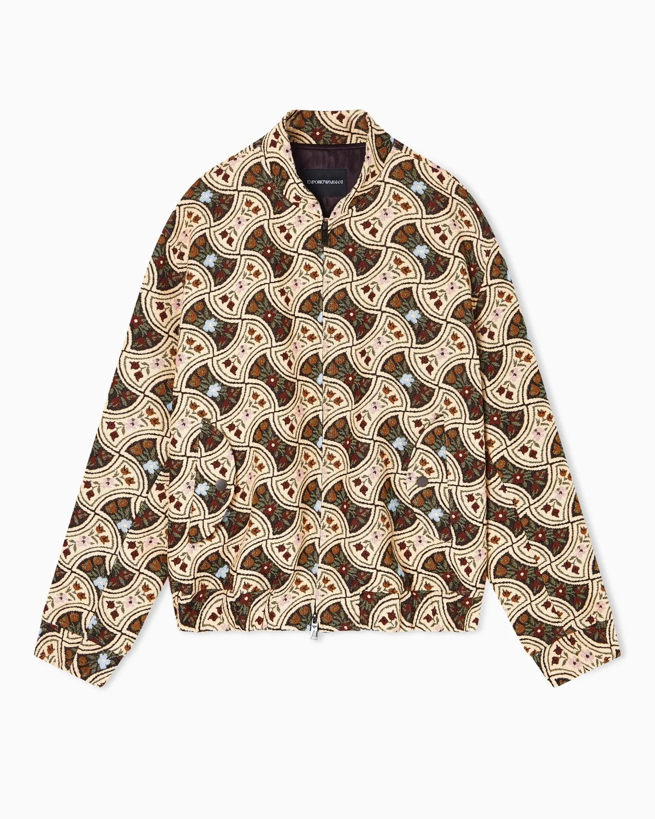 GOBELIN JACQUARD BLOUSON WITH DIAMOND MOTIF - 1