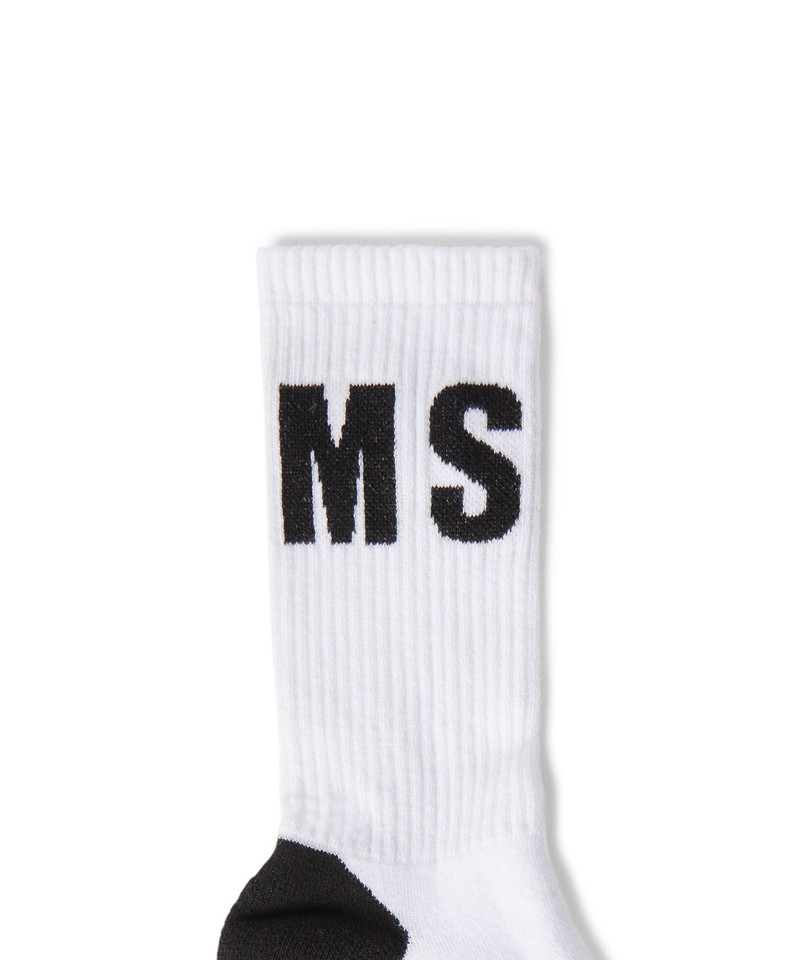 MSGM Solid color cotton socks with MSGM logo outlook