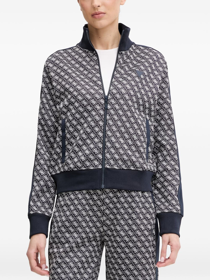patterned zip-up sweatshirt 1