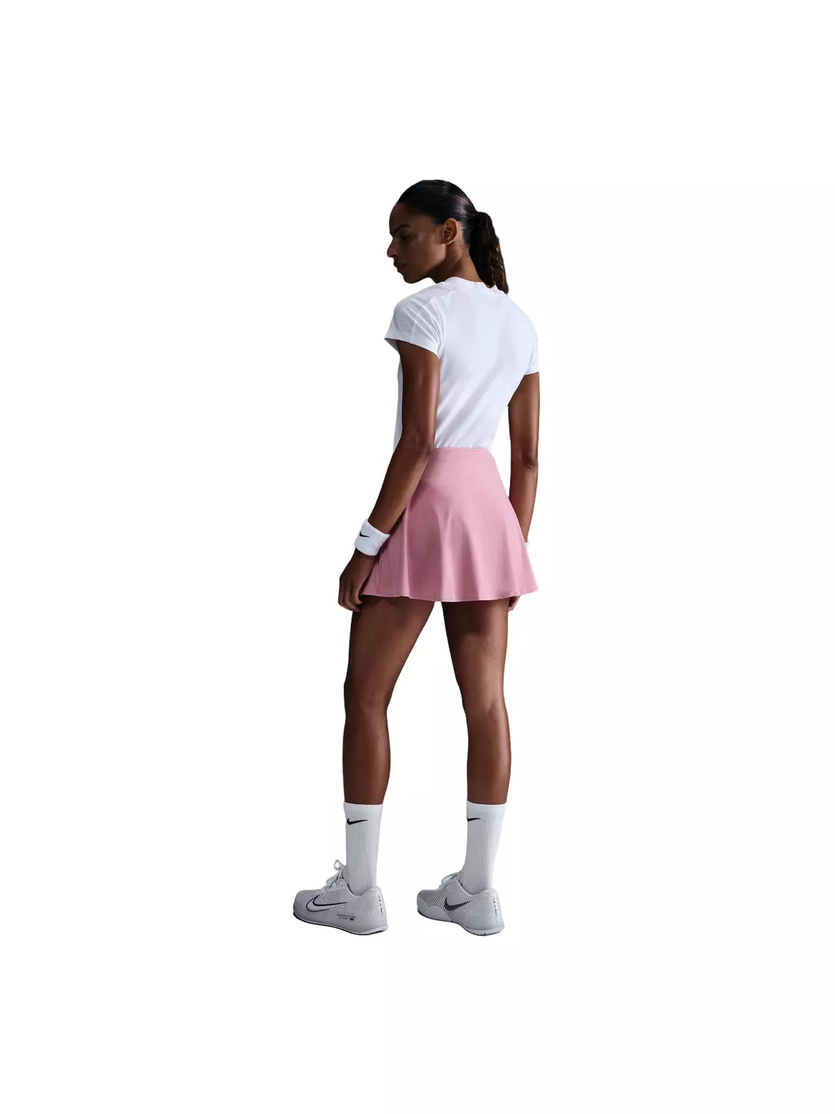 Women's Dri-FIT Victory Mid-Rise Short Flouncy Tennis Skirt -Pink - 4