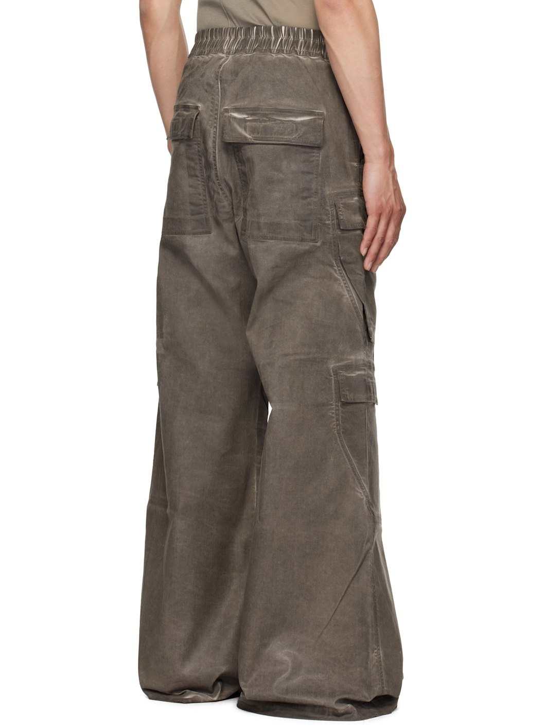 Gray Hollywood Double Cargo Jumbo Belas Denim Pants - 3