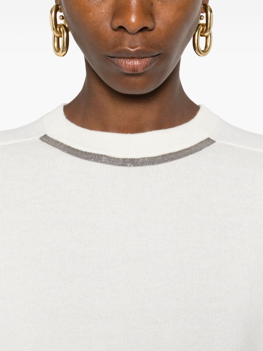 Monili-chain knitted jumper - 5