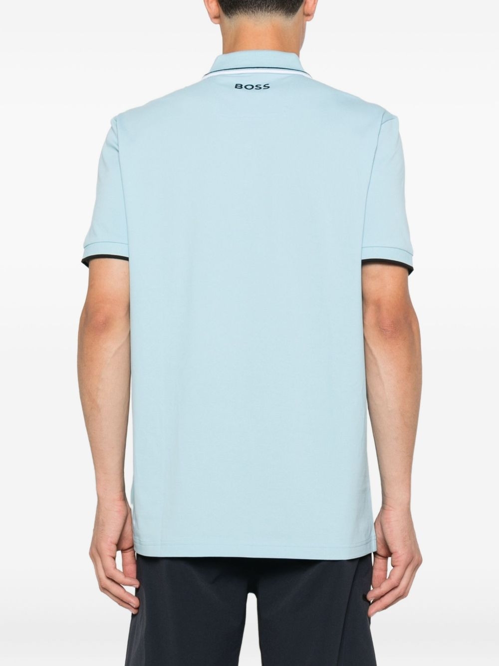 tipped-collar polo shirt - 3