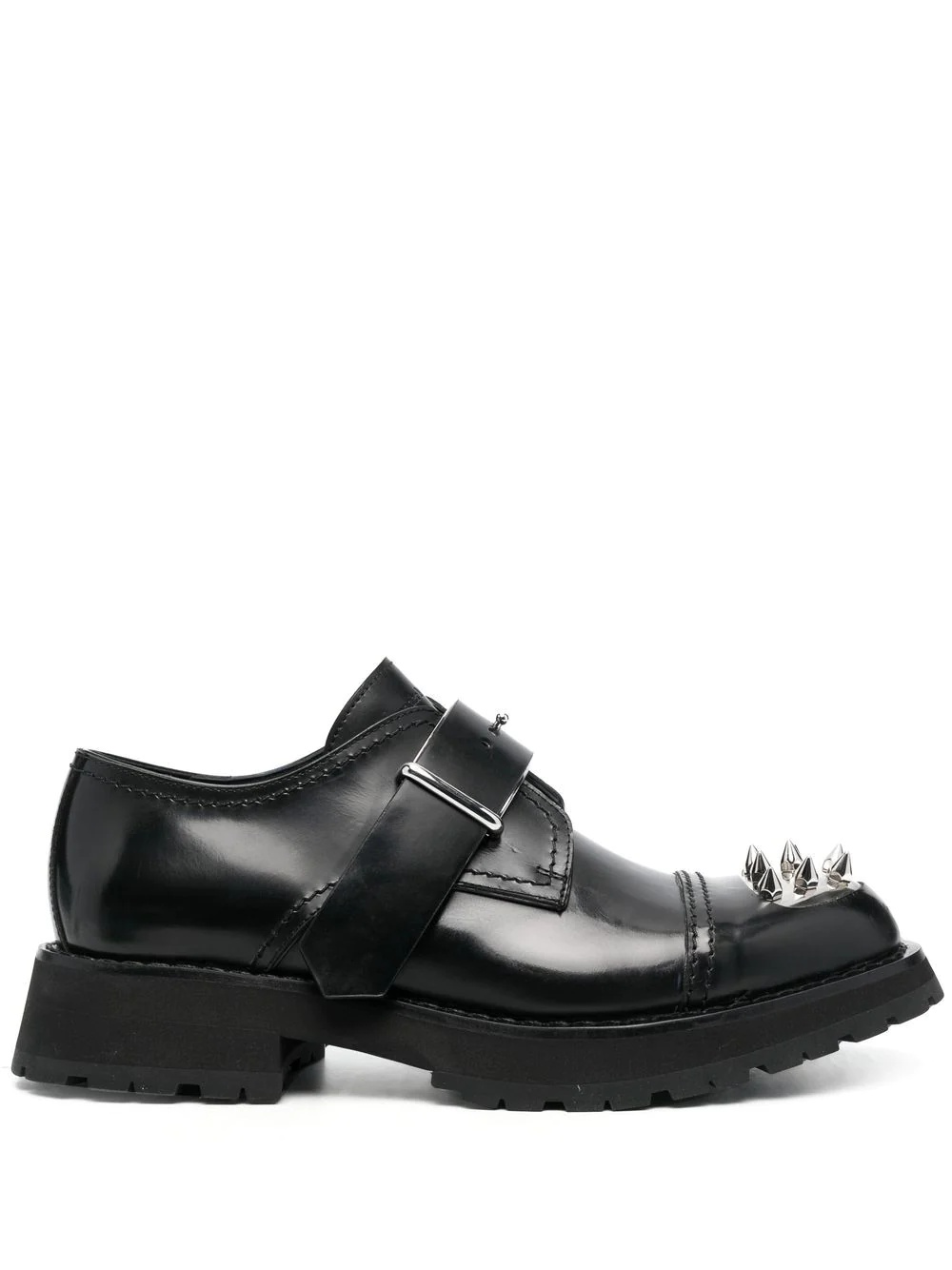 studded toe-cap monk shoes - 1