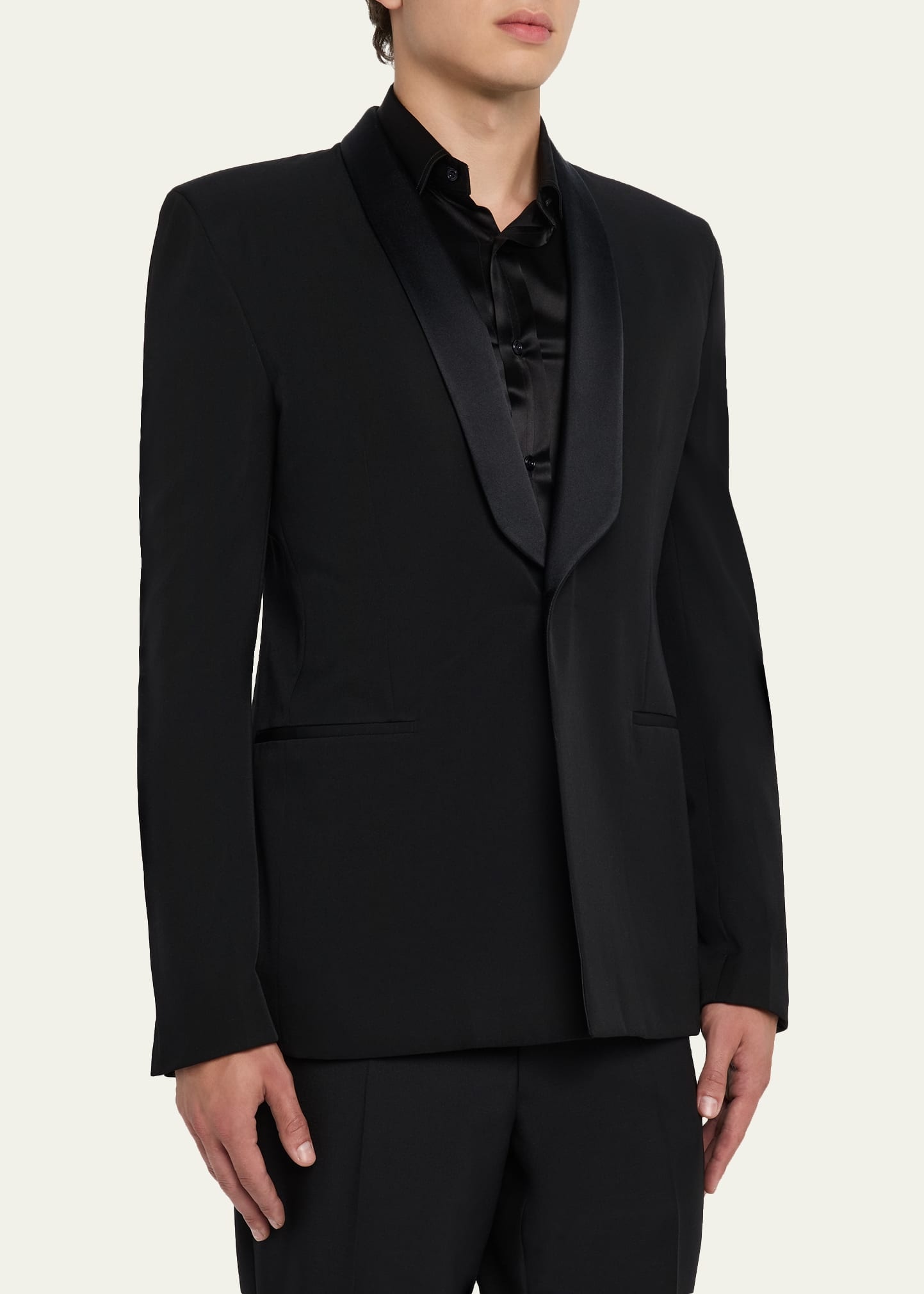 Men's Wool and Mohair Classic Fit Formal Trousers - 4