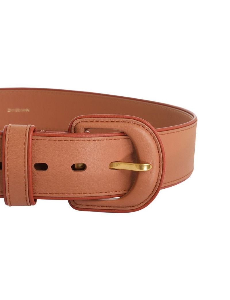 CONTRAST LEATHER WAIST BELT 3