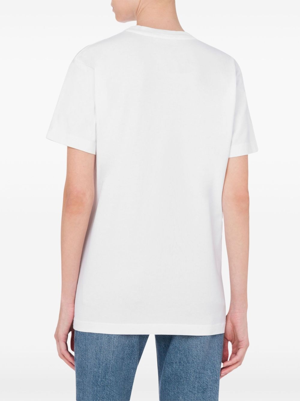 text-print cotton T-shirt - 3