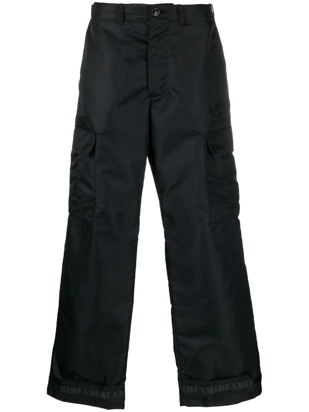 wide-leg cargo trousers - 1