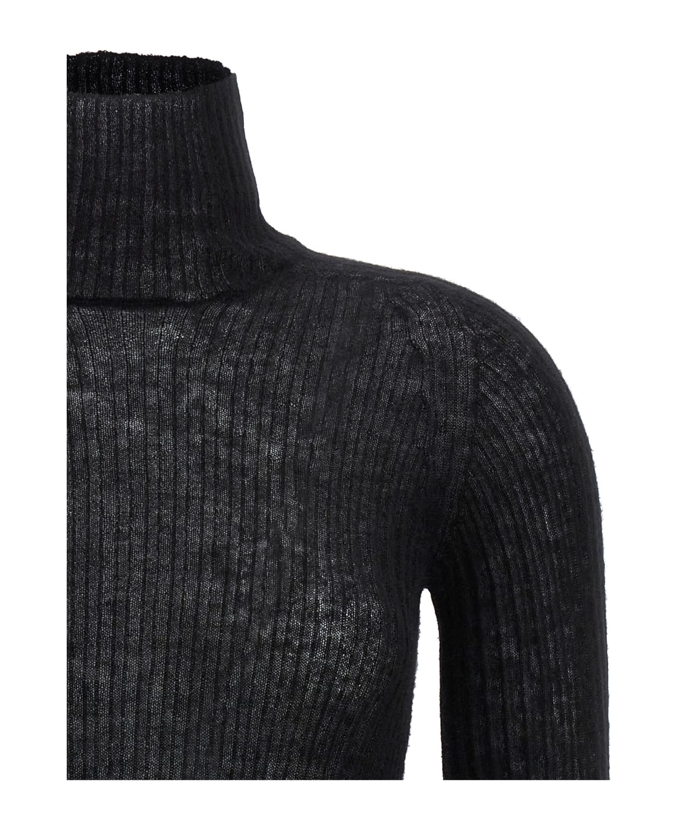 Ribbed Turtleneck Sweater - 3
