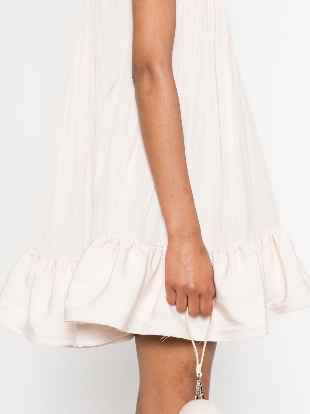 frill-neck ruffled mini dress - 5