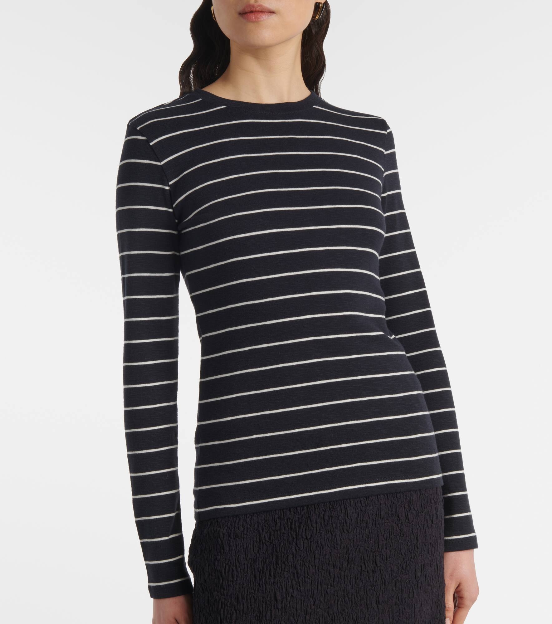 Striped cotton-blend top - 6
