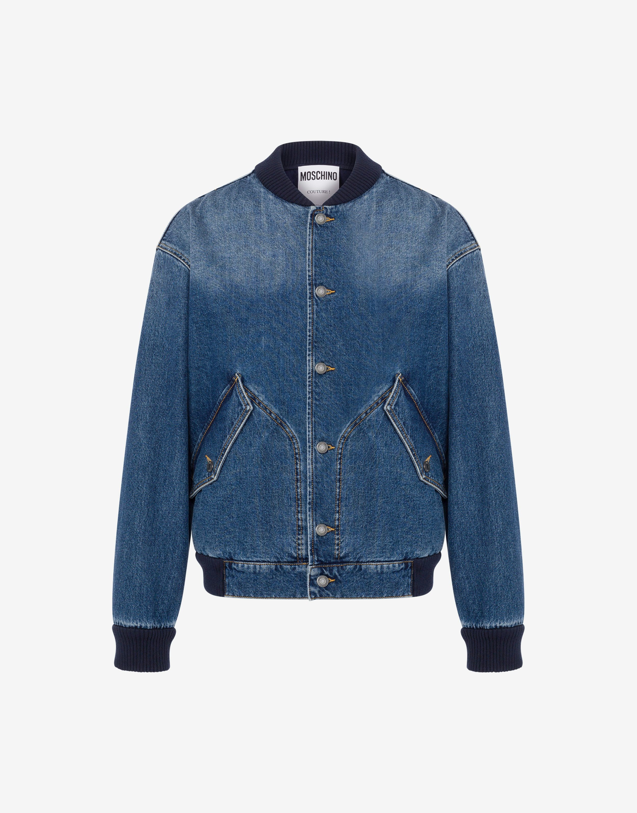 DENIM BOMBER JACKET BARCODE PATCH - 1
