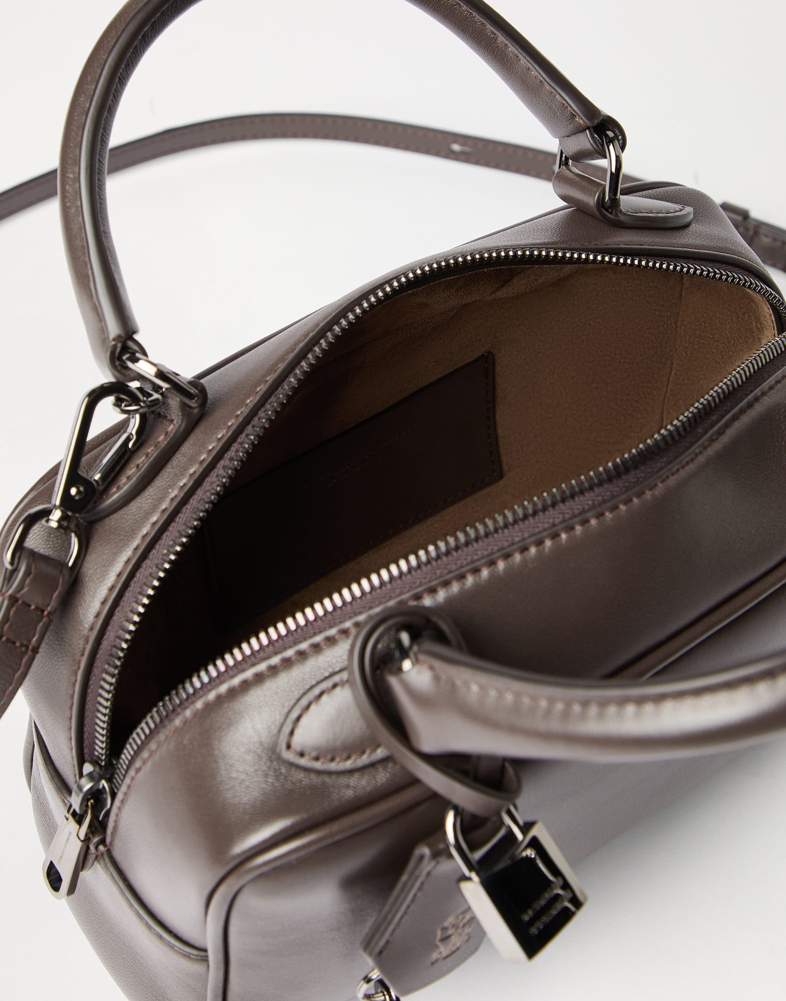 Explorer small Boston bag in glossy nappa leather - 5