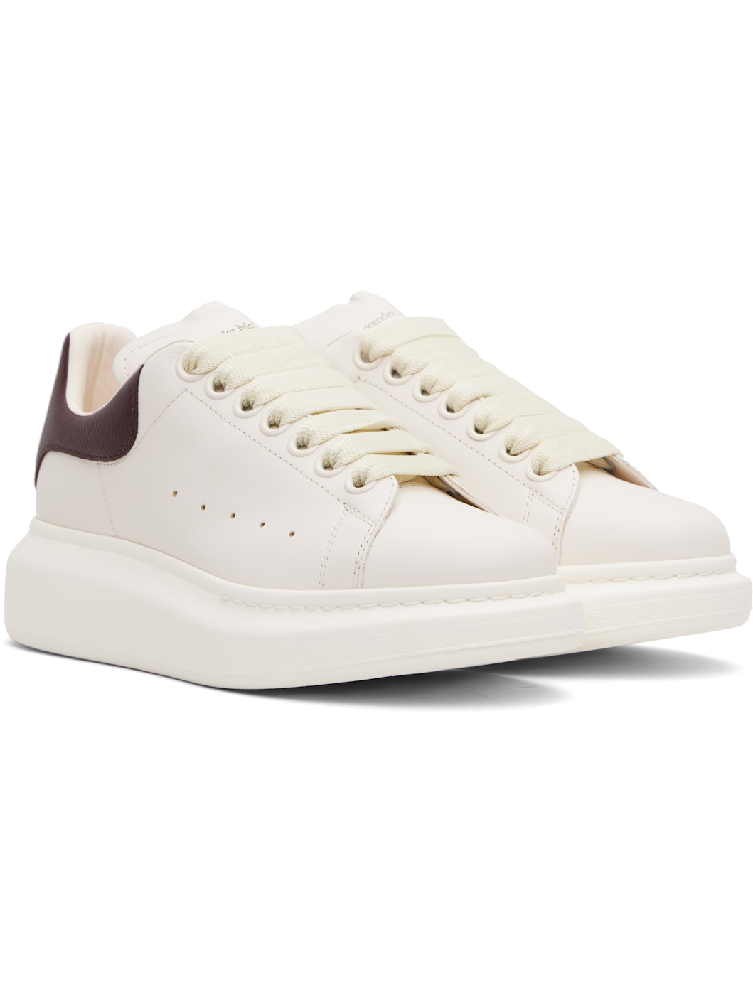 Off-White & Burgundy Oversized Sneakers - 4
