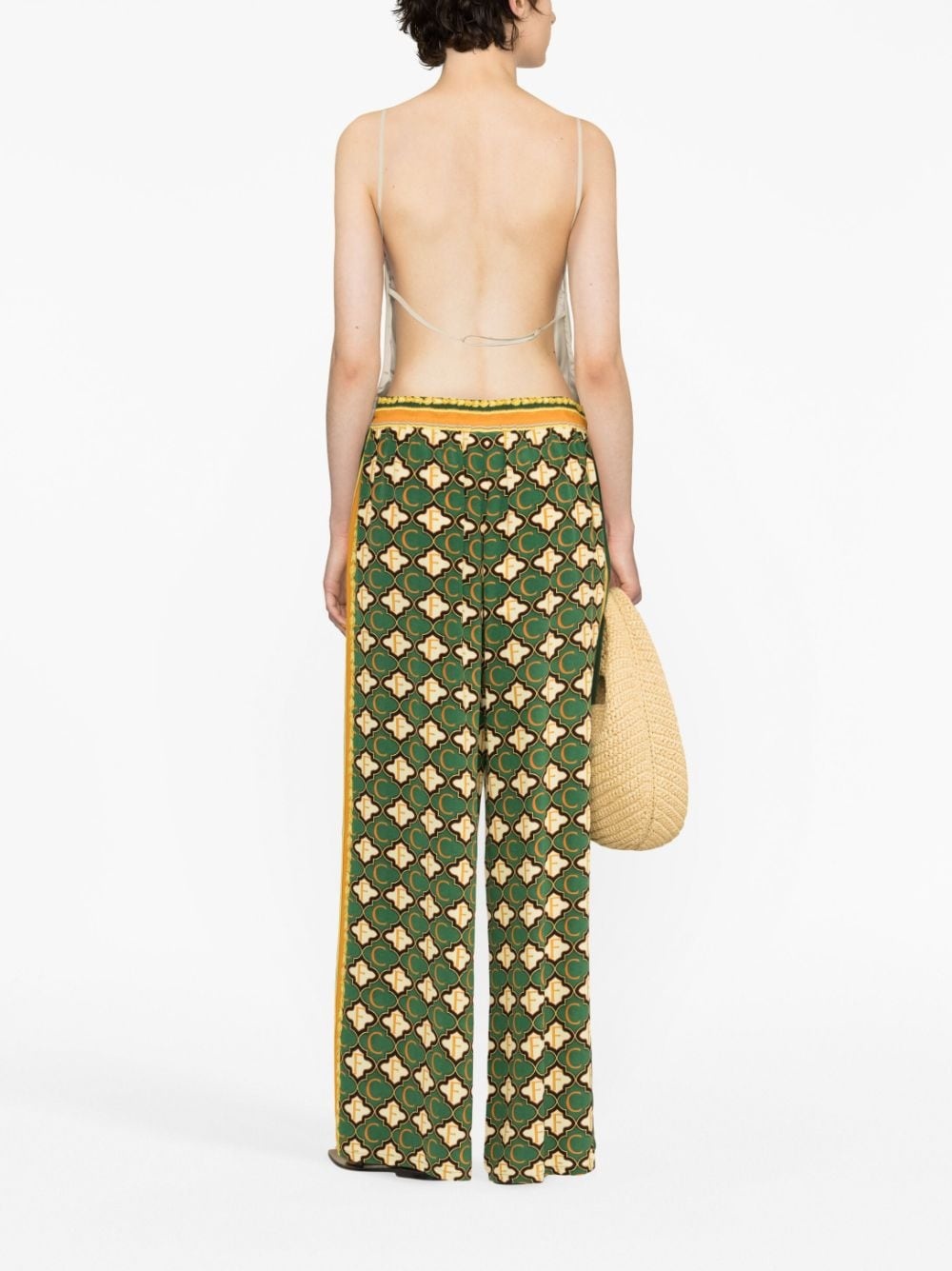 Jealousy And Jewels printed silk palazzo trousers - 4
