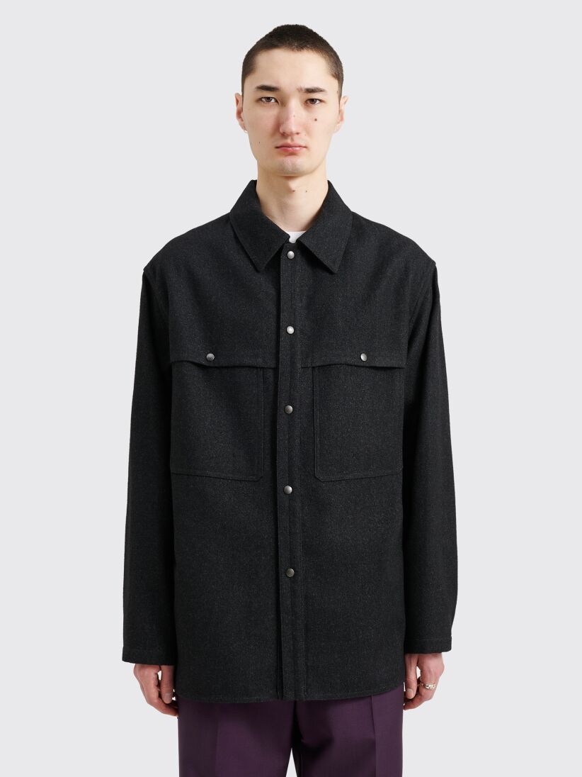 Lemaire LEMAIRE STORM FLAP OVERSHIRT PENGUIN | tresbien | REVERSIBLE