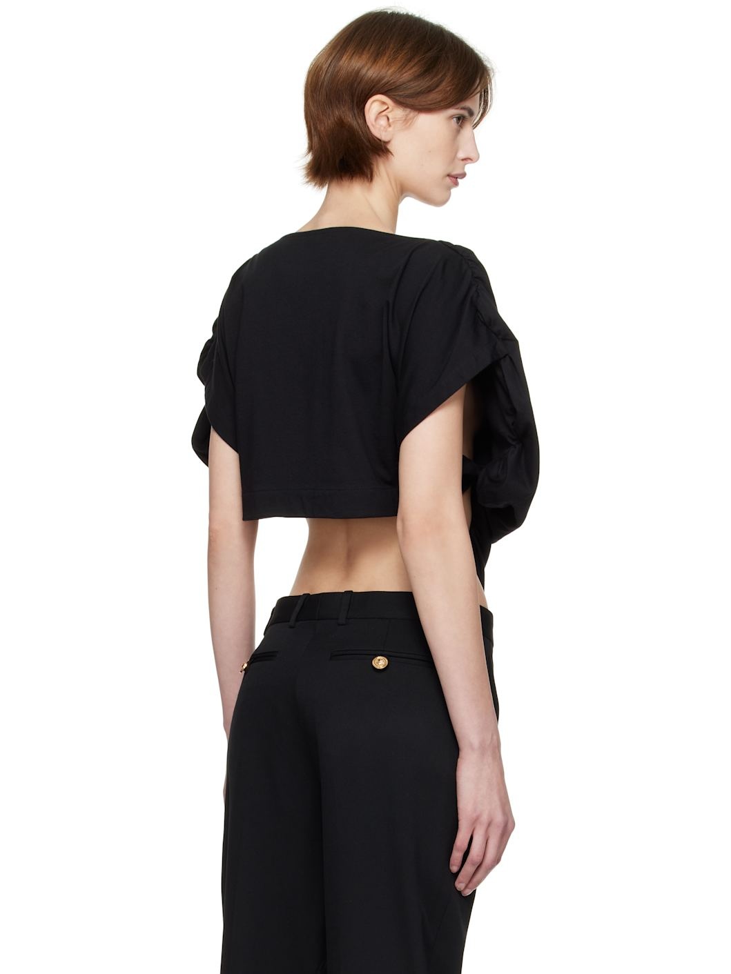 Black Stencil Orb Heart Blouse - 3