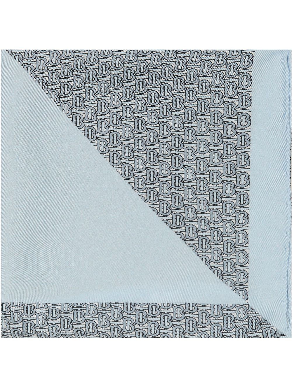 monogram panelled pocket square - 1