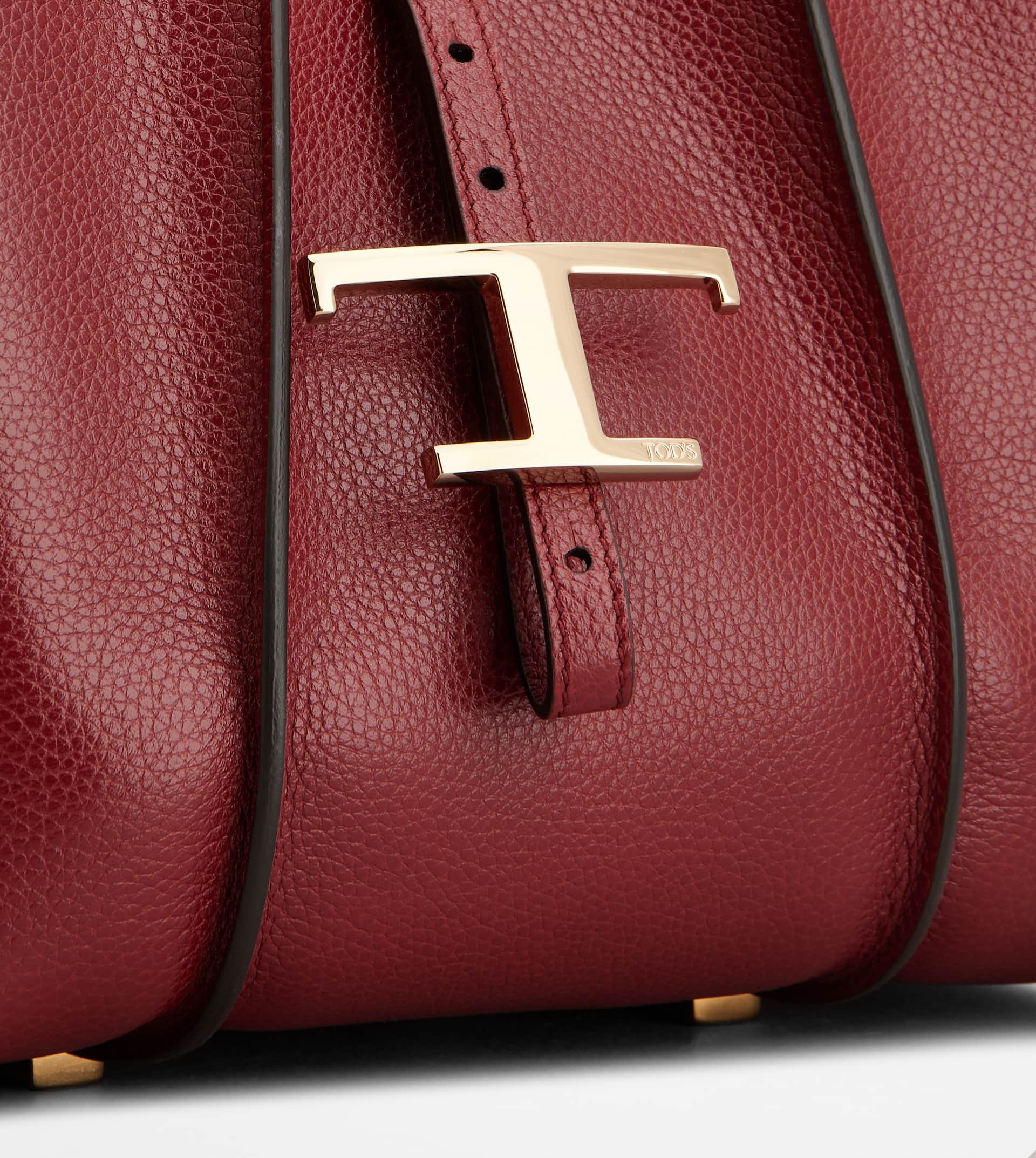 T TIMELESS SHOPPING BAG IN LEATHER MINI - RED - 5