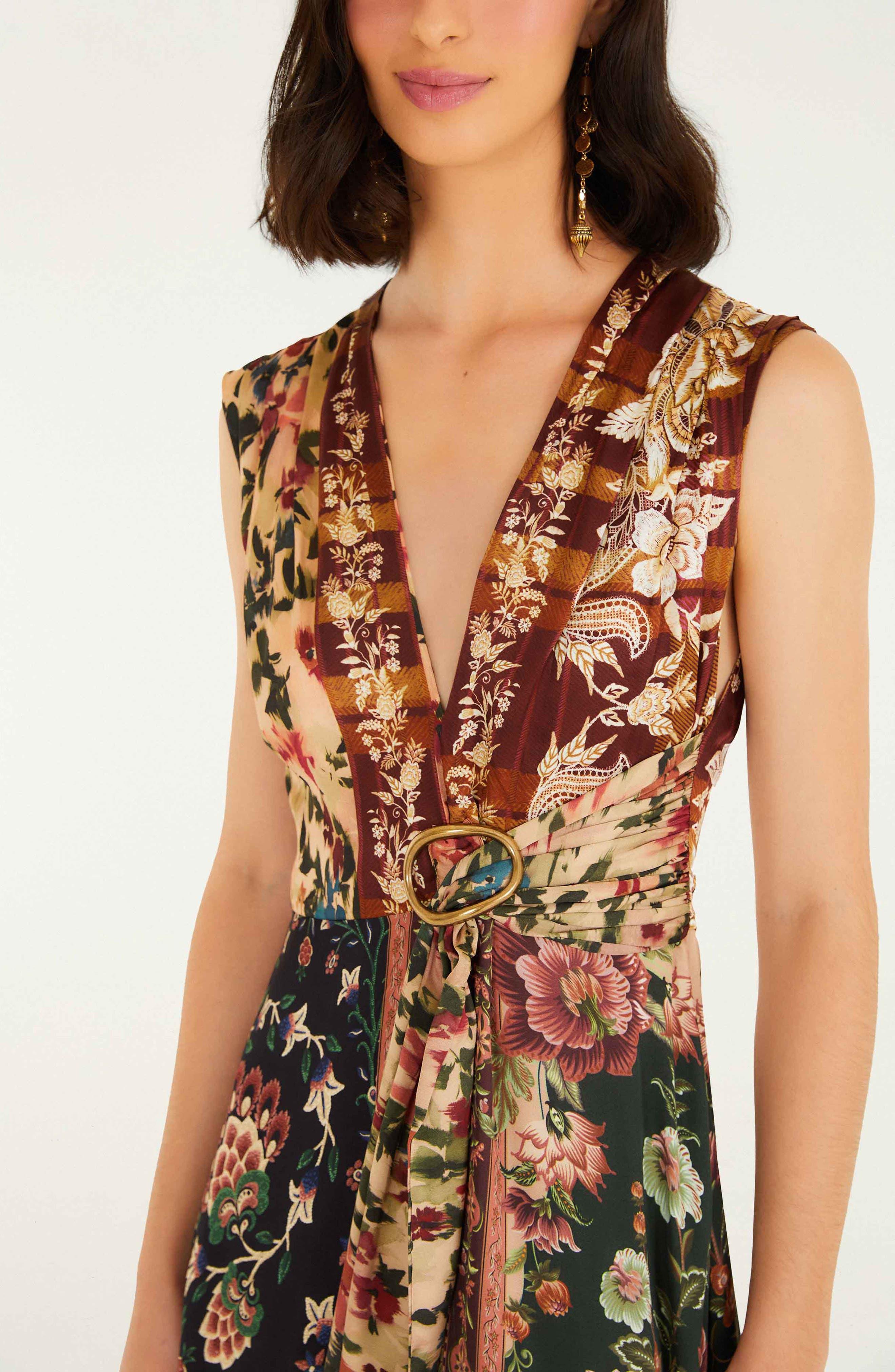 FARM Rio Winter Garden Mix Sleeveless Sundress at Nordstrom - 4