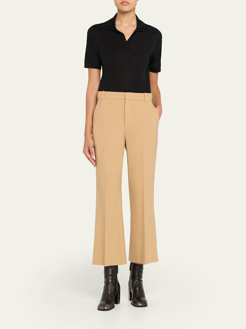 Miu Miu Vintage Leather Block-Heel Booties outlook