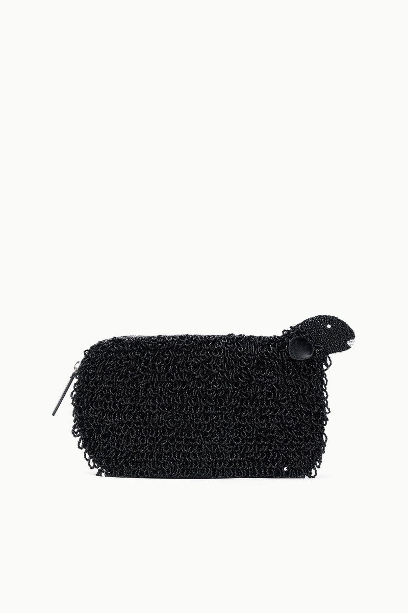 STAUD DOLLY BEADED CLUTCH BLACK 1