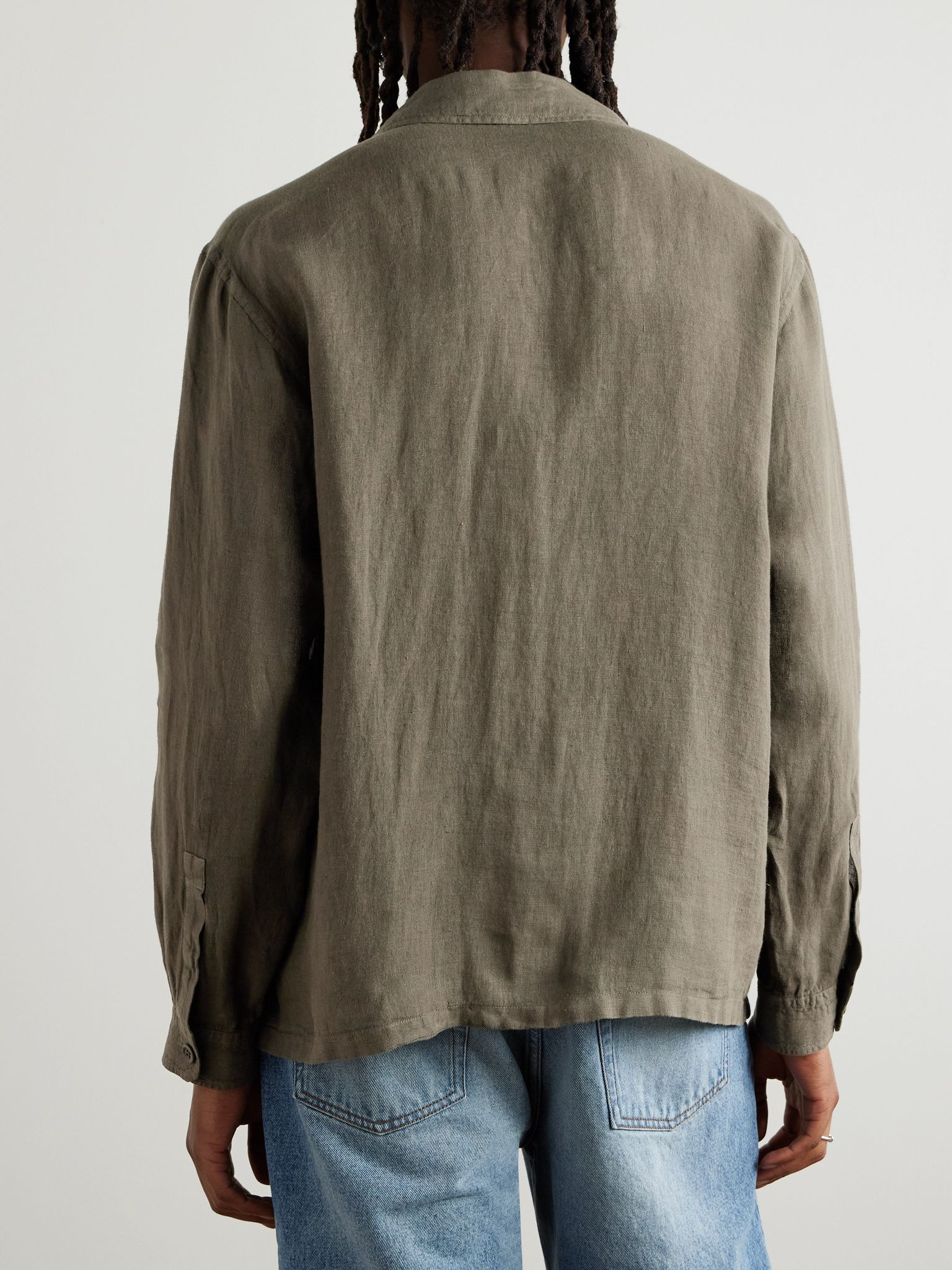 Linen Field Jacket Green - 3
