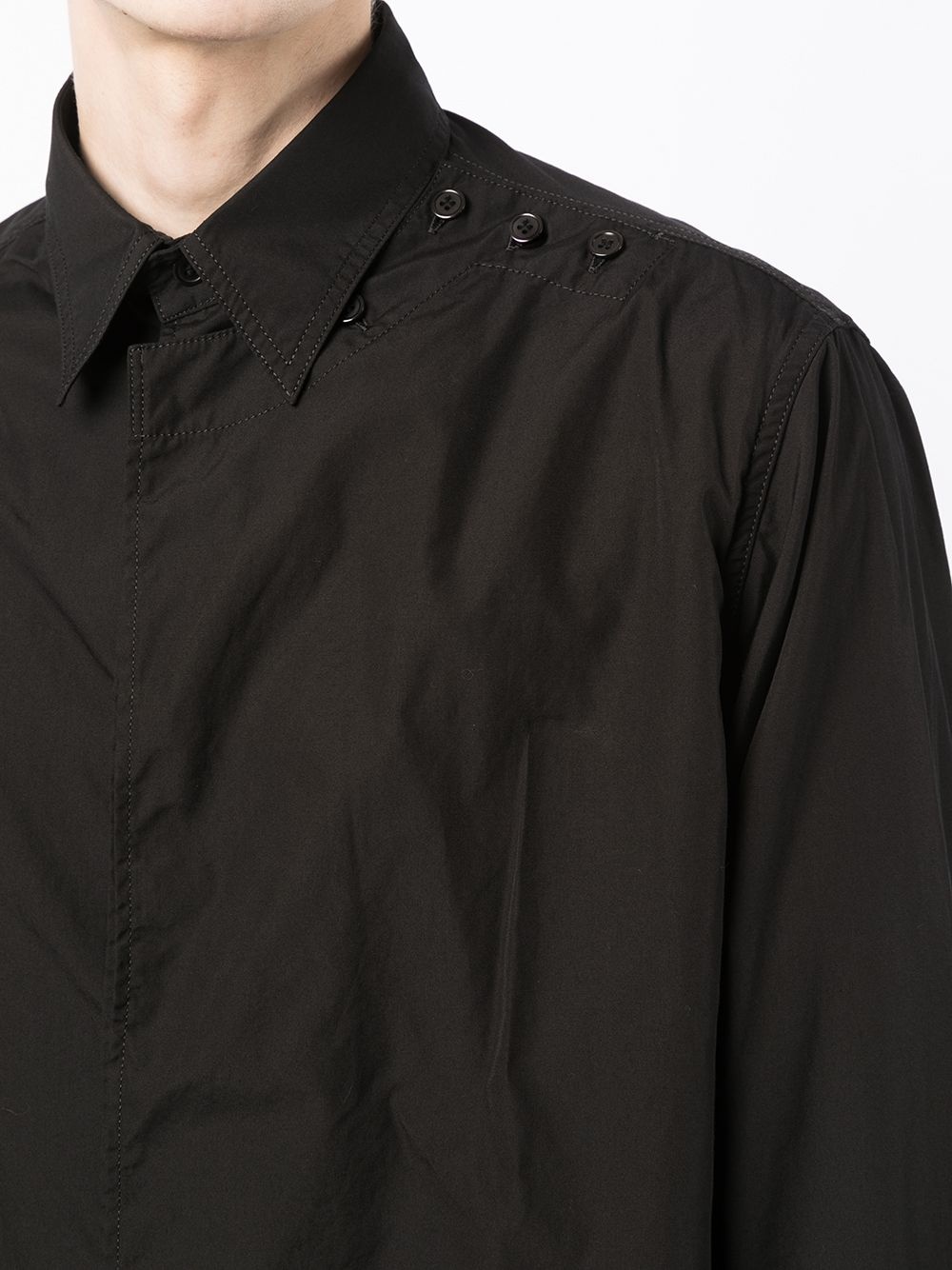 shoulder-button oversized shirt - 5