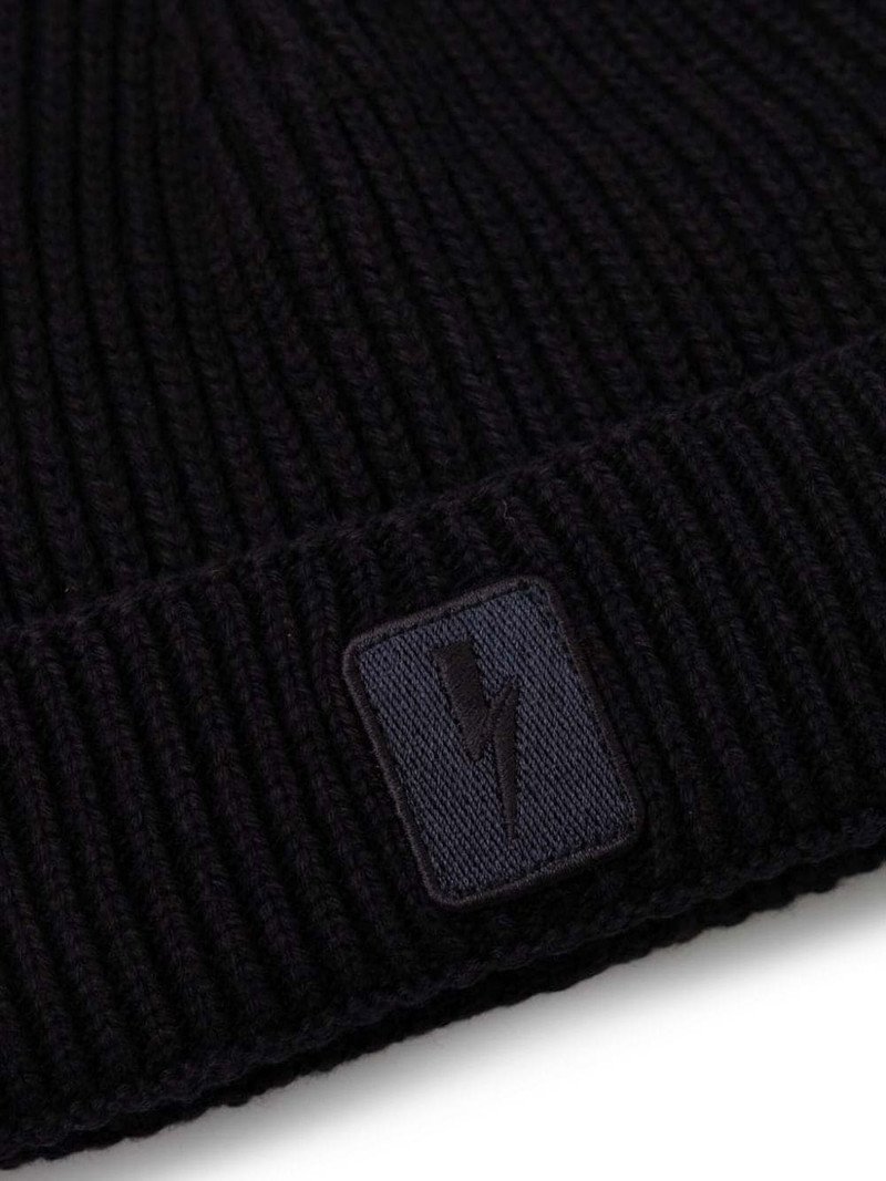 Neil Barrett logo-appliqué beanie outlook