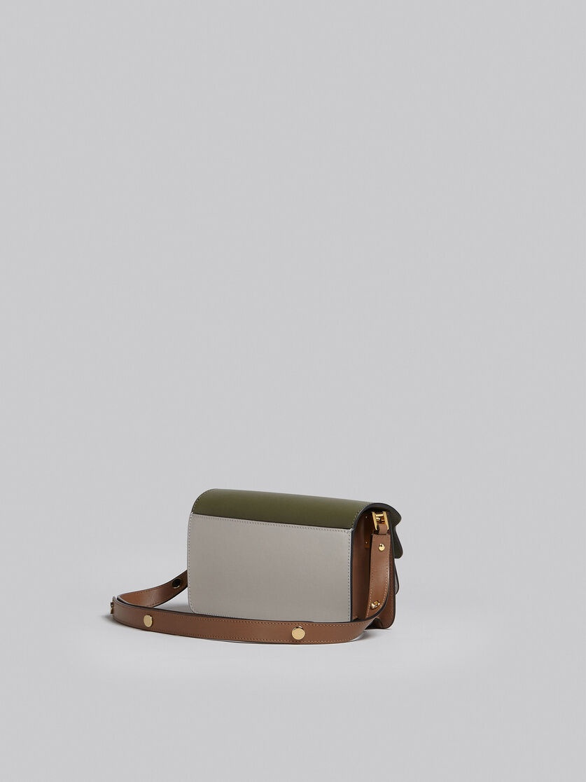 TRUNK BAG E/W IN GREEN GREY AND BROWN LEATHER - 2
