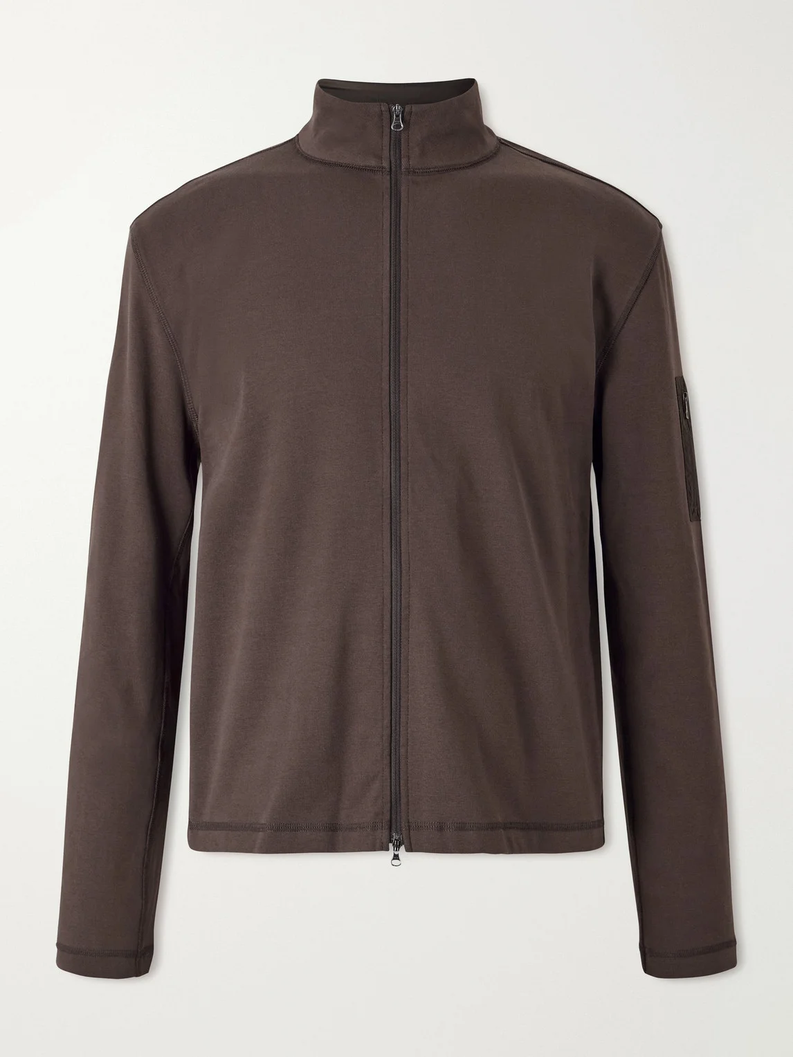 Cotton Zip-Up Sweater - 1