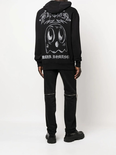 PHILIPP PLEIN Monster print cotton hoodie outlook