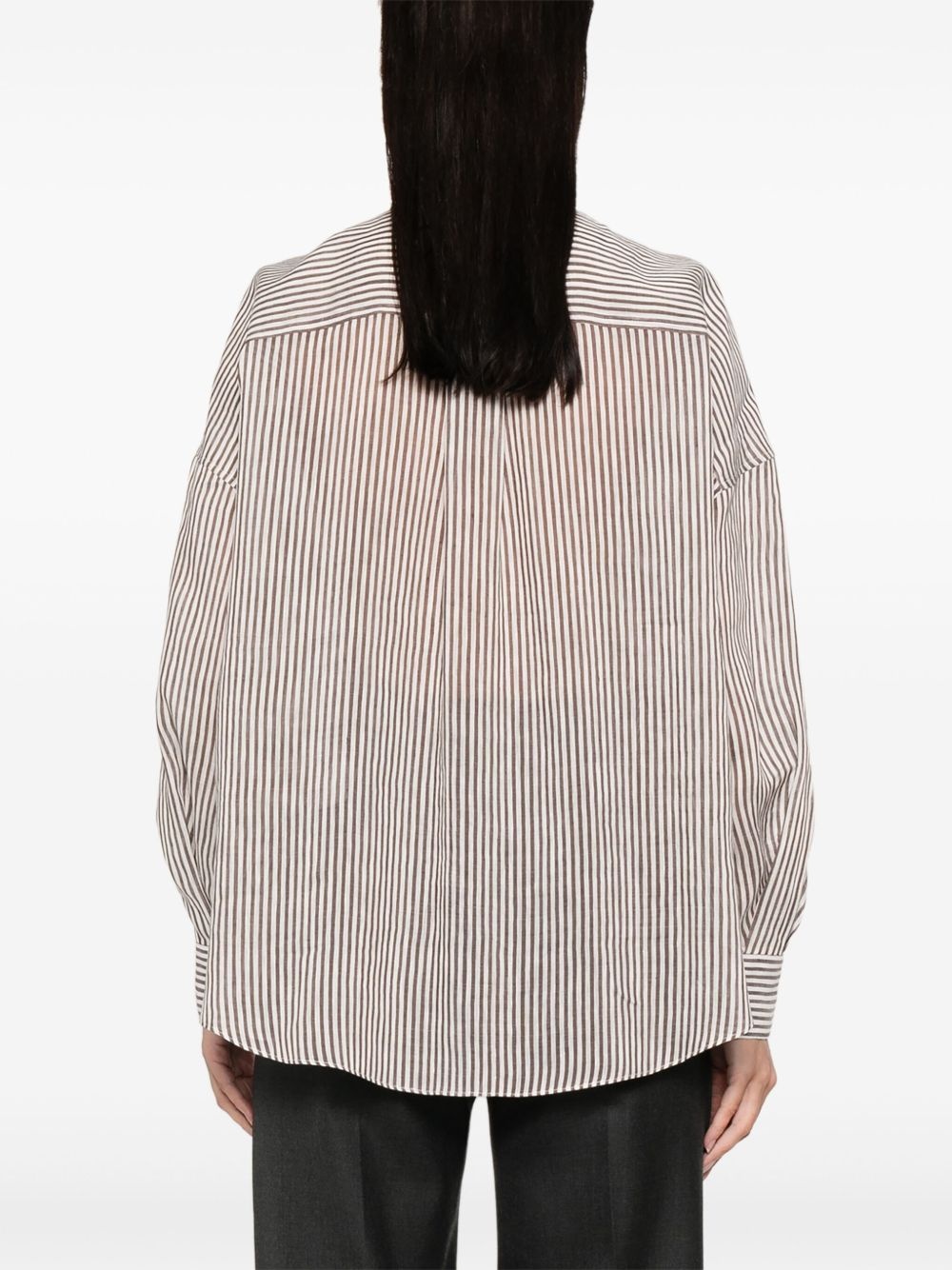 striped organza shirt - 4
