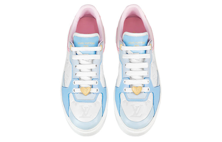 (WMNS) LOUIS VUITTON Time Out Sneakers 'White Monogram with Blue Pink' 1A9QB4 - 4