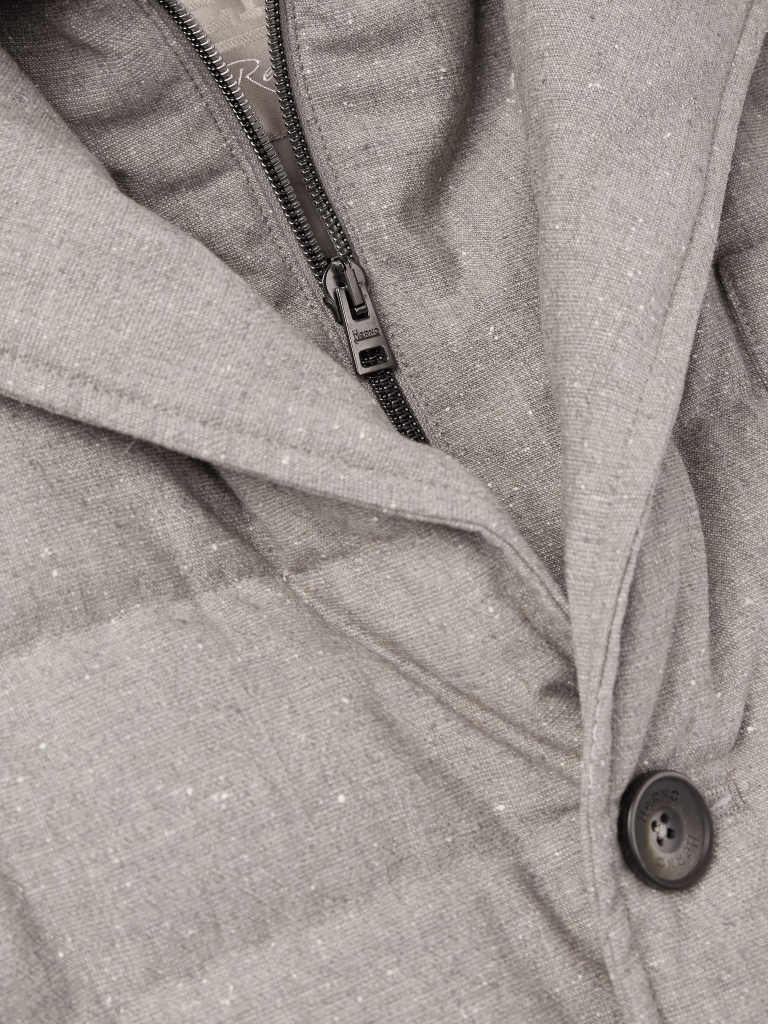Convertible Quilted Wool-Blend Down Blazer Gray - 4