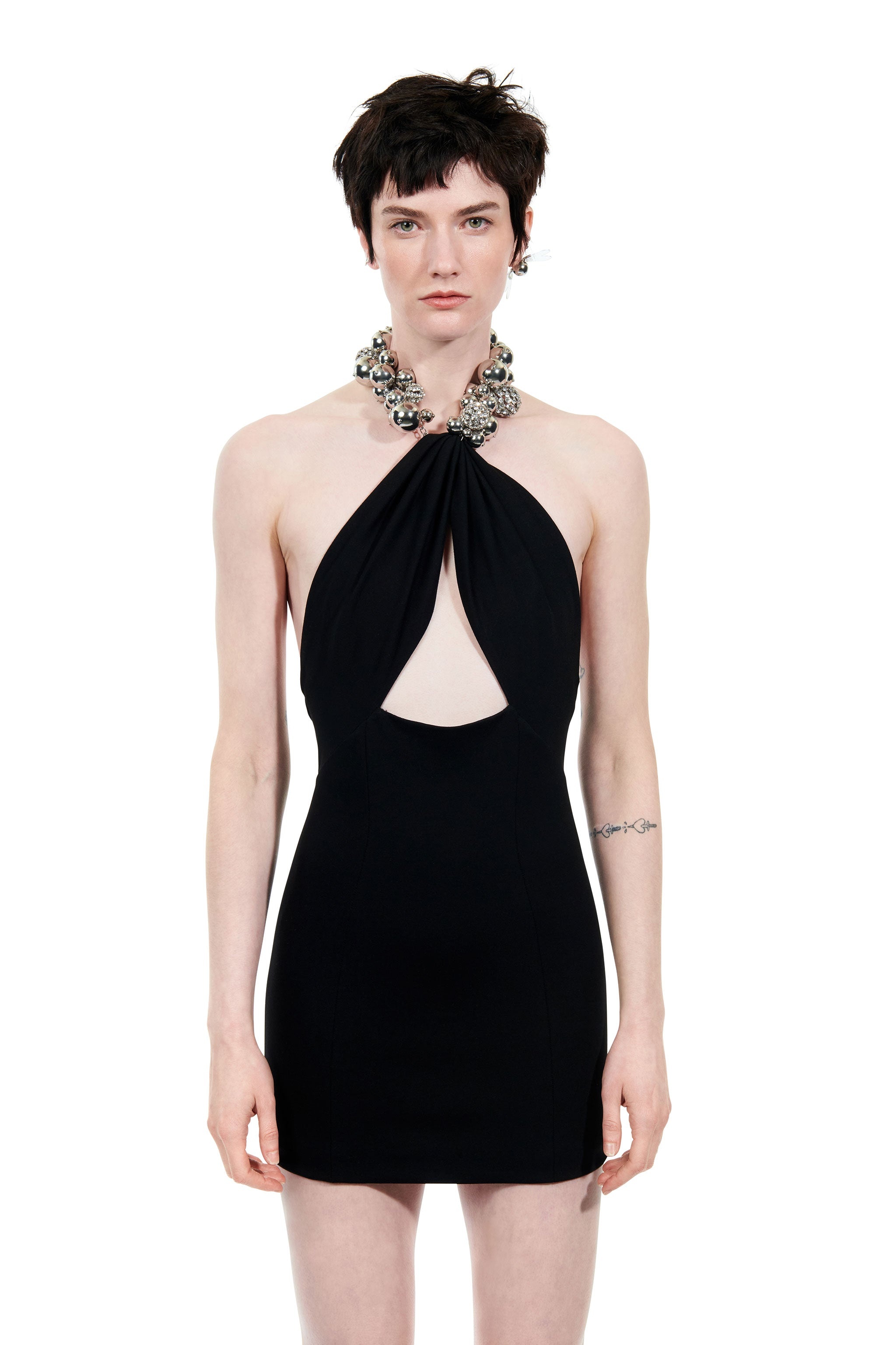 GRAPE CLUSTER HALTER DRESS - 3
