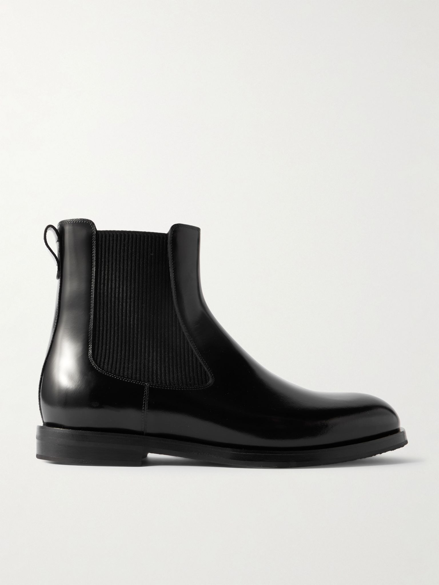 Sempione Manny Polished-Leather Chelsea Boots Black - 1