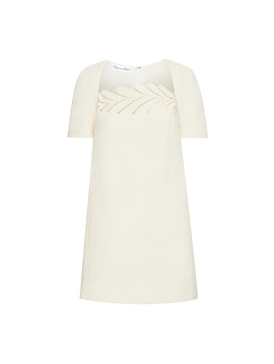 FERN EMBROIDERED TWEED SHIFT DRESS - 5