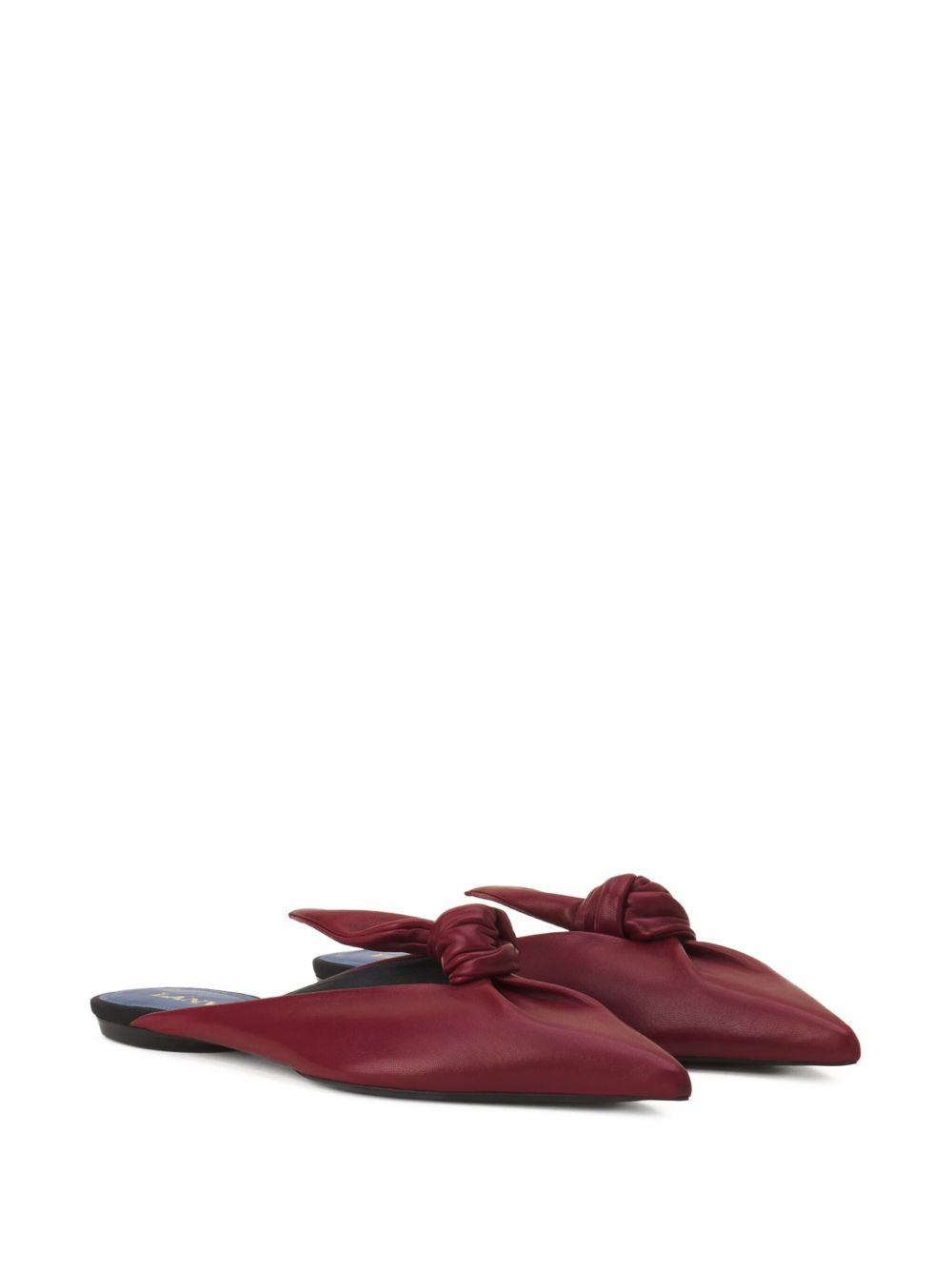 knotted pointed-toe mules - 2