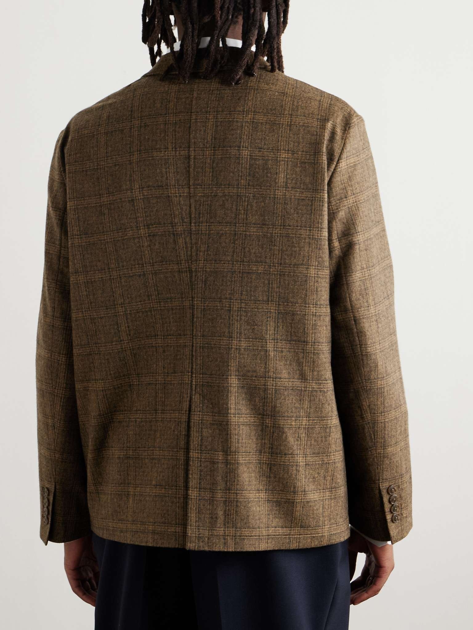 Checked Virgin Wool and Alpaca-Blend Suit Jacket - 4