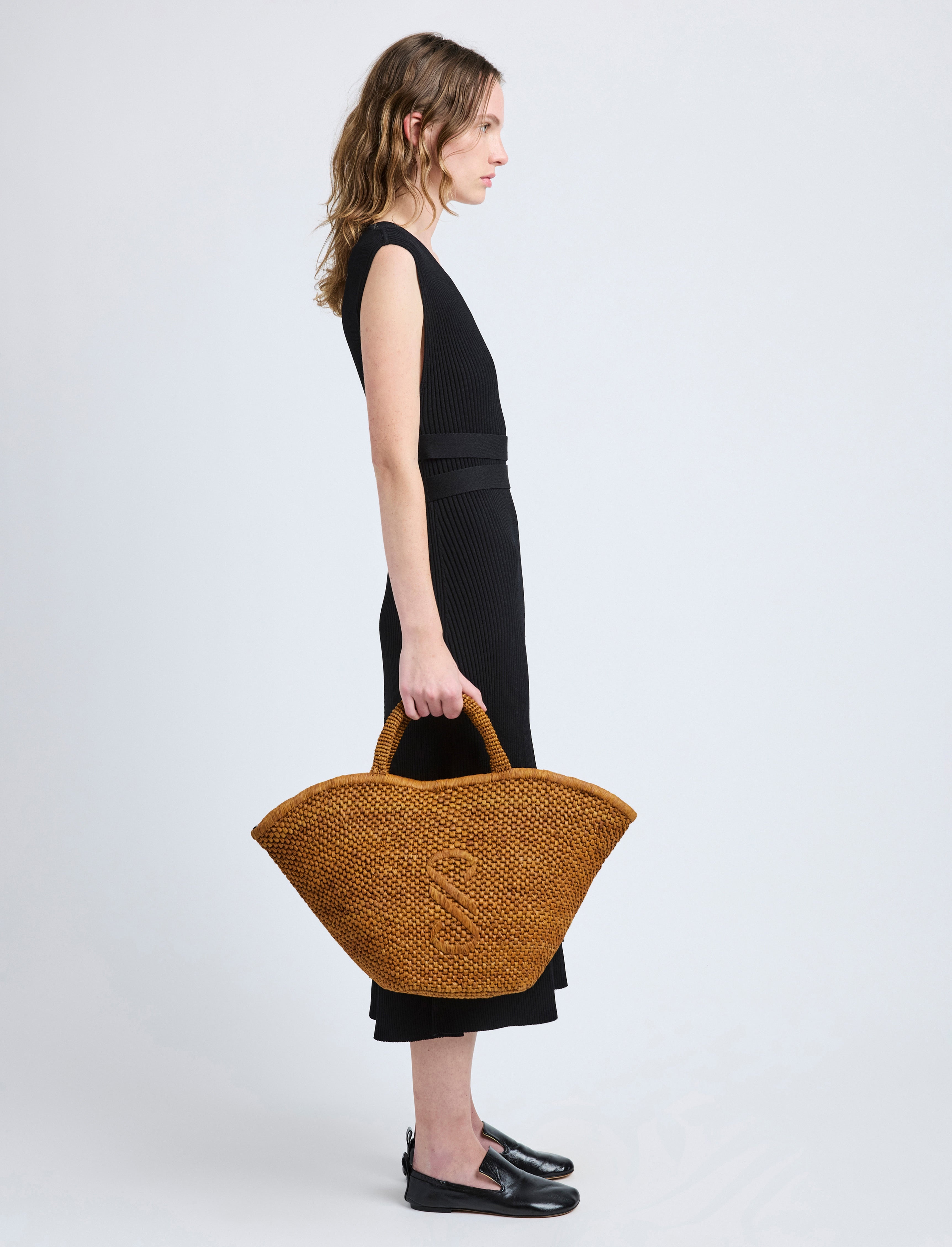 Large Chelsea Tote in Natural Raffia - 6