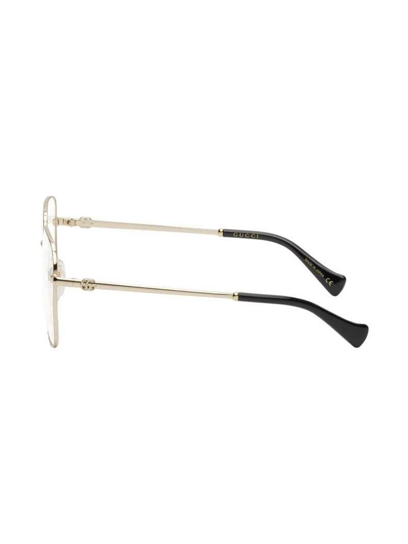 Gold Square Glasses 3