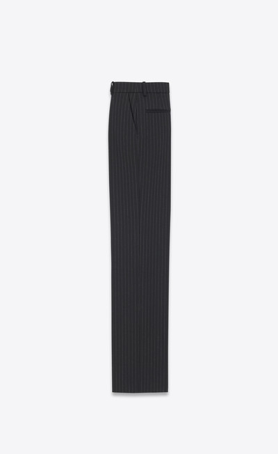 SAINT LAURENT tailored pants in rive gauche striped flannel outlook