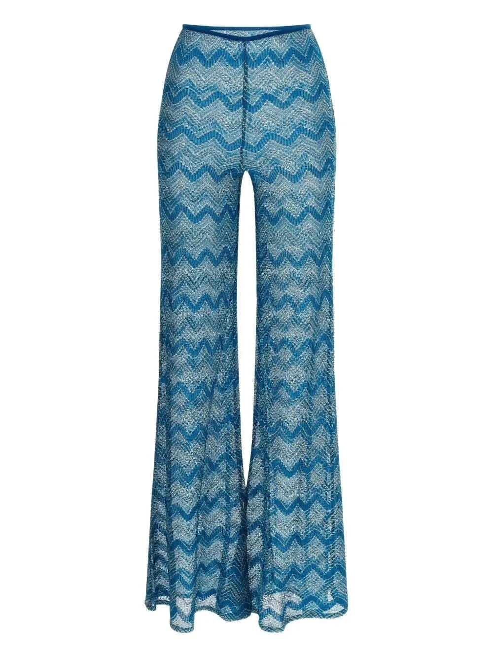 Missoni Women Flare Cover-Up Pants In `Zig Zag` Lamé Viscose - 1