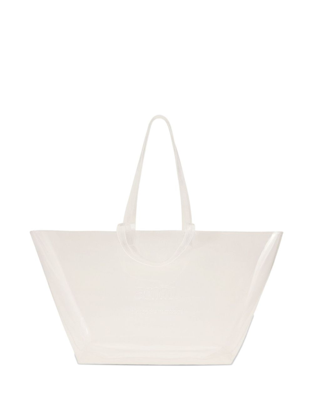 medium embossed-logo clear tote bag - 4