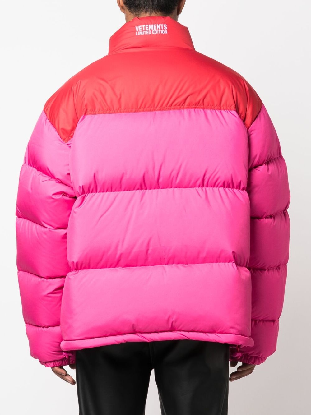 logo-patch puffer jacket - 5