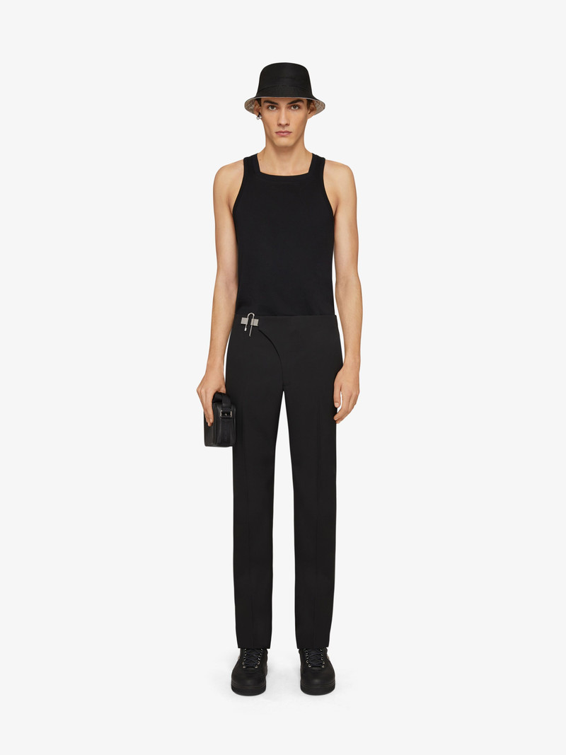 Givenchy SLIM-FIT PANTS IN WOOL WITH U-LOCK BUCKLE outlook