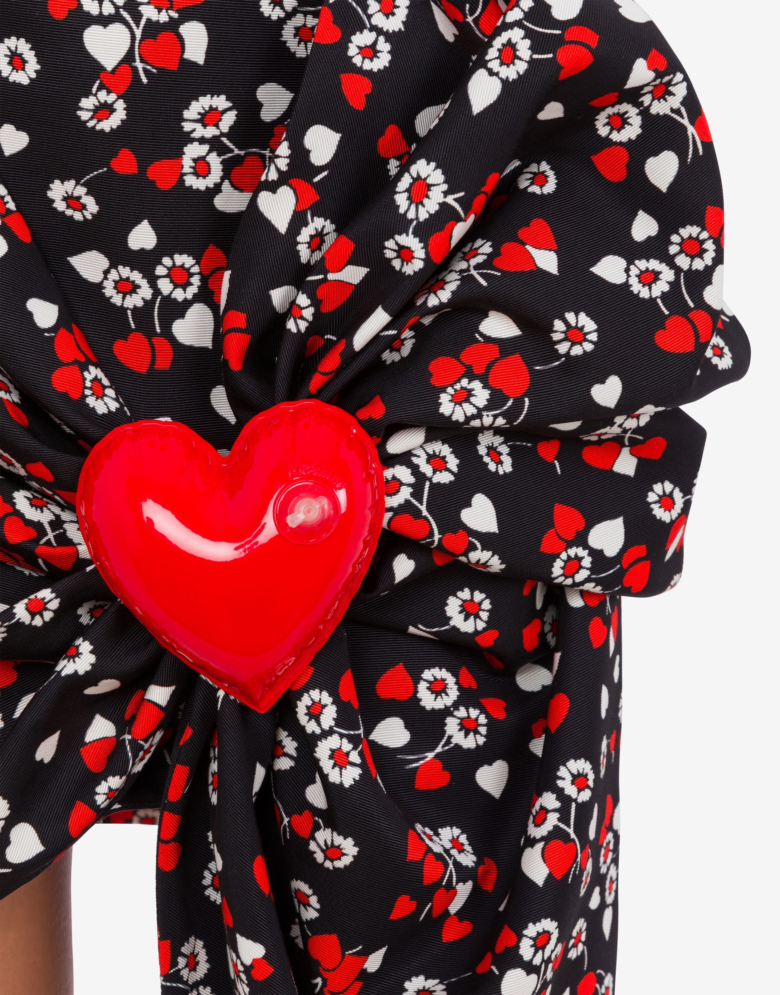 ALL-OVER HEARTS & FLOWERS OTTOMAN MINI SKIRT - 4